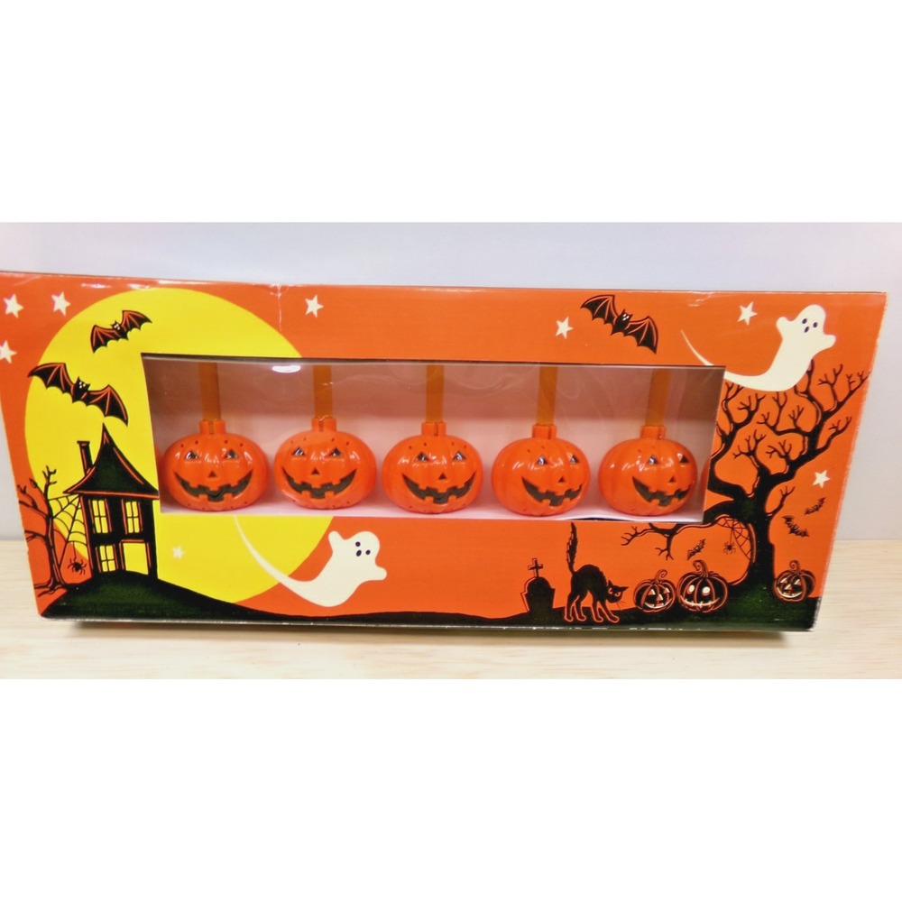 Kurt Adler Vermont Country Store Halloween Jack O Lantern Light Set NIB